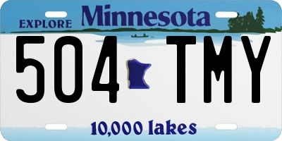 MN license plate 504TMY