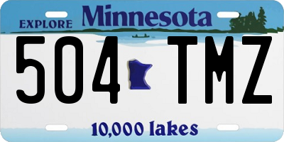 MN license plate 504TMZ