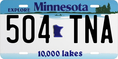 MN license plate 504TNA