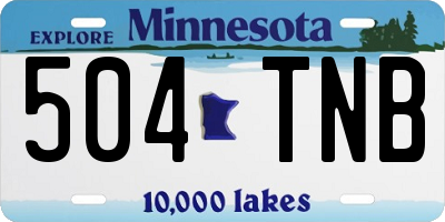 MN license plate 504TNB