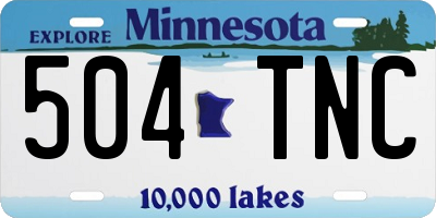 MN license plate 504TNC