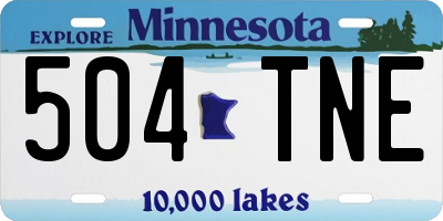 MN license plate 504TNE