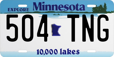 MN license plate 504TNG
