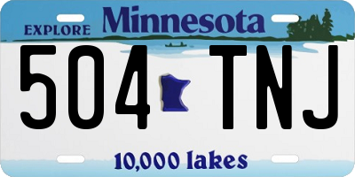 MN license plate 504TNJ