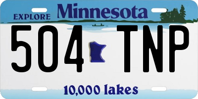 MN license plate 504TNP