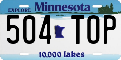 MN license plate 504TOP