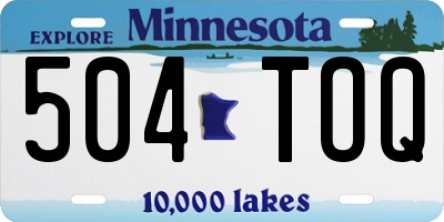 MN license plate 504TOQ