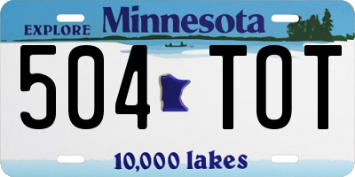 MN license plate 504TOT