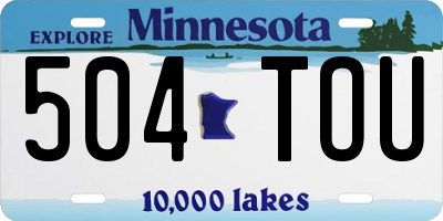 MN license plate 504TOU