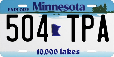 MN license plate 504TPA