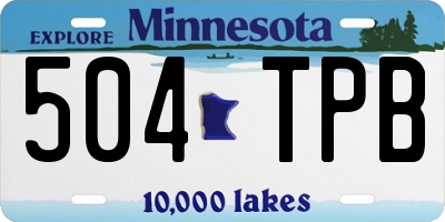 MN license plate 504TPB