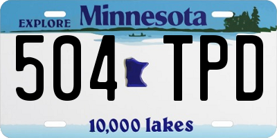 MN license plate 504TPD