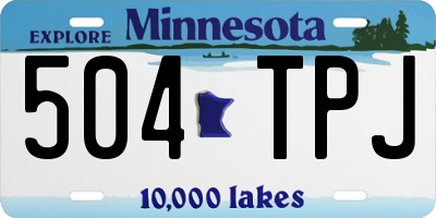 MN license plate 504TPJ