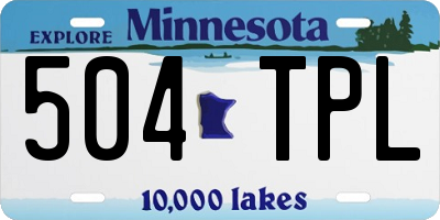 MN license plate 504TPL