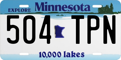 MN license plate 504TPN