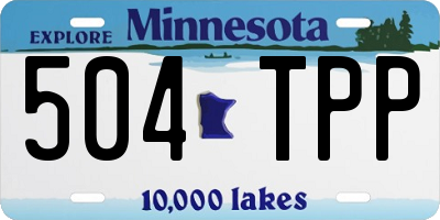 MN license plate 504TPP