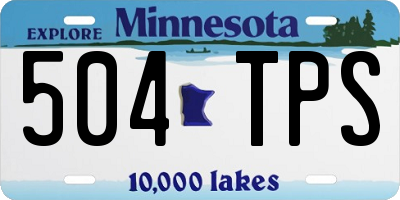 MN license plate 504TPS