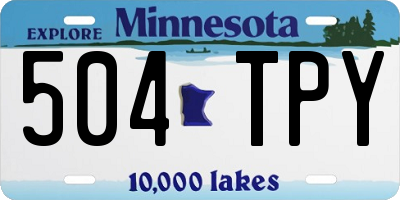 MN license plate 504TPY