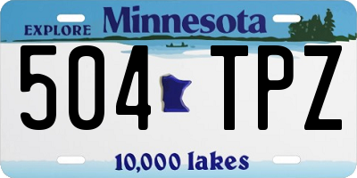MN license plate 504TPZ
