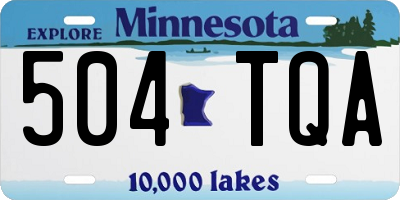 MN license plate 504TQA