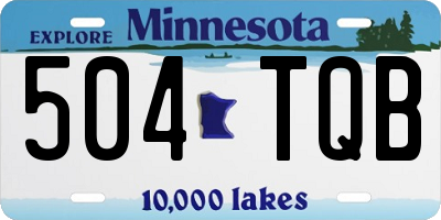MN license plate 504TQB