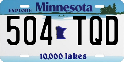 MN license plate 504TQD