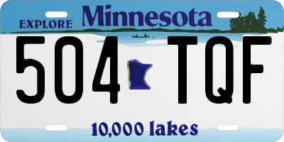 MN license plate 504TQF