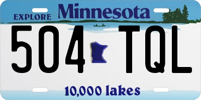 MN license plate 504TQL