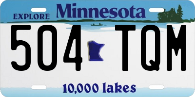 MN license plate 504TQM