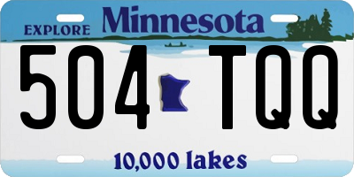 MN license plate 504TQQ