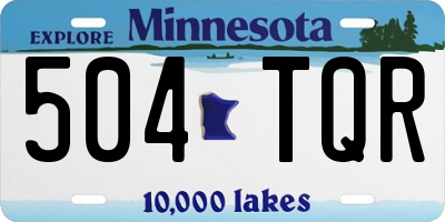MN license plate 504TQR