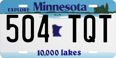 MN license plate 504TQT