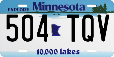 MN license plate 504TQV
