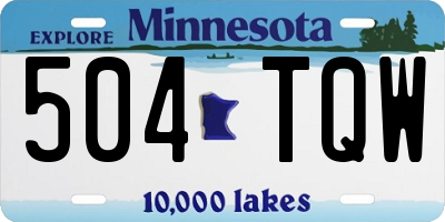 MN license plate 504TQW