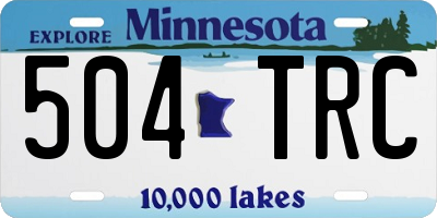 MN license plate 504TRC