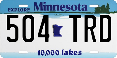 MN license plate 504TRD