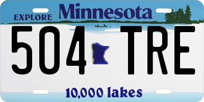 MN license plate 504TRE