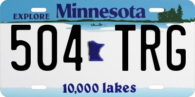 MN license plate 504TRG