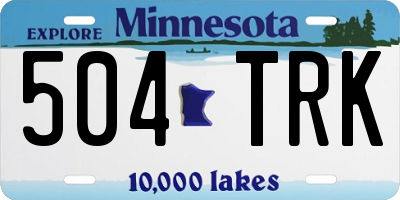 MN license plate 504TRK