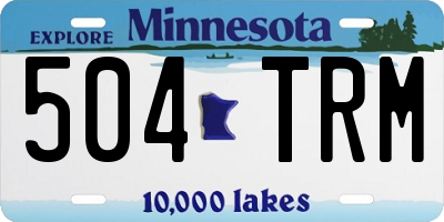 MN license plate 504TRM