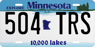 MN license plate 504TRS