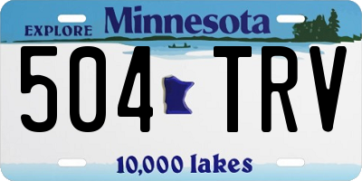 MN license plate 504TRV