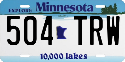 MN license plate 504TRW