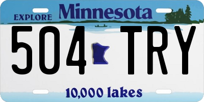 MN license plate 504TRY