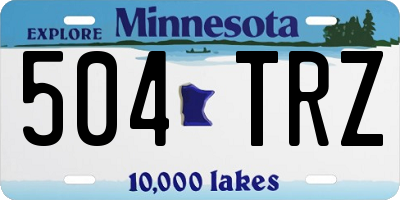MN license plate 504TRZ