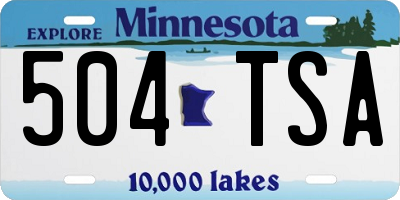 MN license plate 504TSA