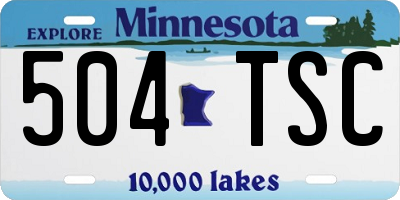 MN license plate 504TSC