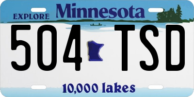 MN license plate 504TSD