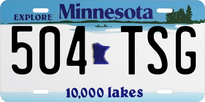 MN license plate 504TSG