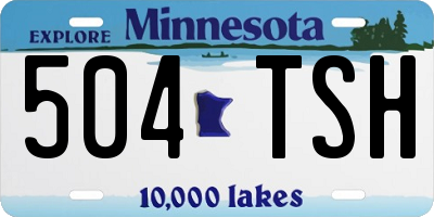 MN license plate 504TSH